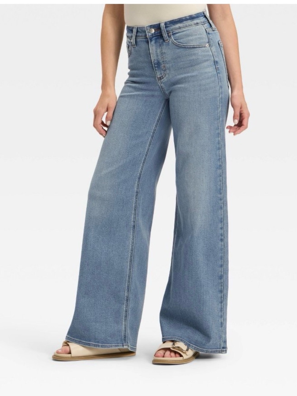 High Rise Wide Leg Jeans